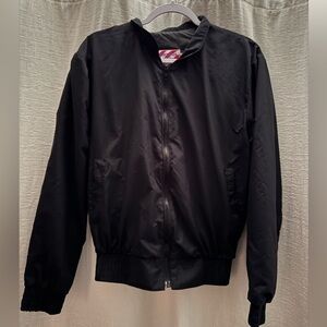 American Made Sportswear Black Bomber Jacket Small USA Made